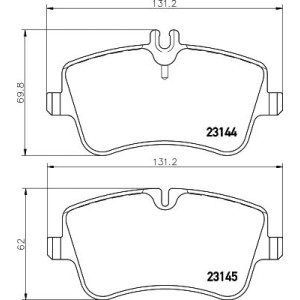 Σετ τακάκια, δισκόφρενα HELLA PAGID 8DB355018-351