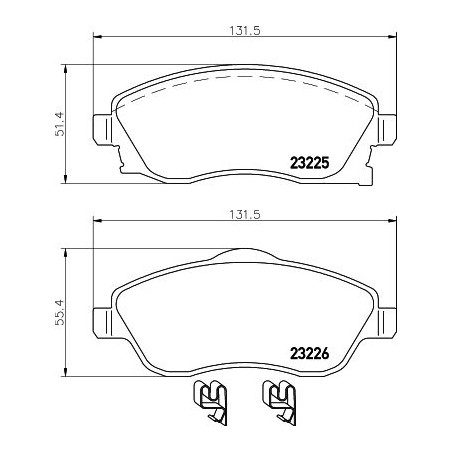 Brake Pad Set, disc brake HELLA PAGID 8DB355018-511