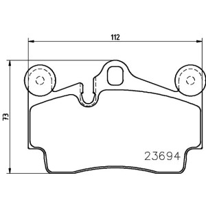 Brake Pad Set, disc brake HELLA PAGID 8DB355018-711