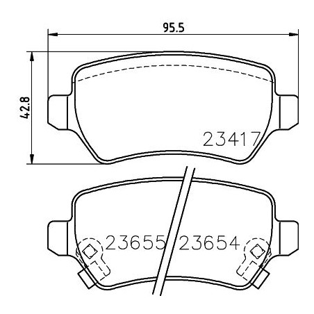 Brake Pad Set, disc brake HELLA PAGID 8DB355018-781