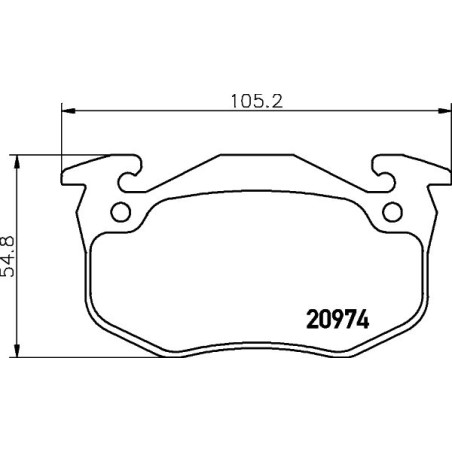 Brake Pad Set, disc brake HELLA PAGID 8DB355018-951