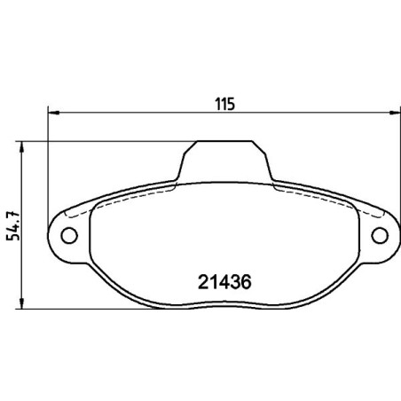 Brake Pad Set, disc brake HELLA PAGID 8DB355019-151