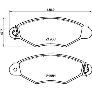 Brake Pad Set, disc brake HELLA PAGID 8DB355019-301