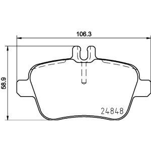 Brake Pad Set, disc brake HELLA PAGID 8DB355019-641
