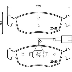 Σετ τακάκια, δισκόφρενα HELLA PAGID 8DB355019-651
