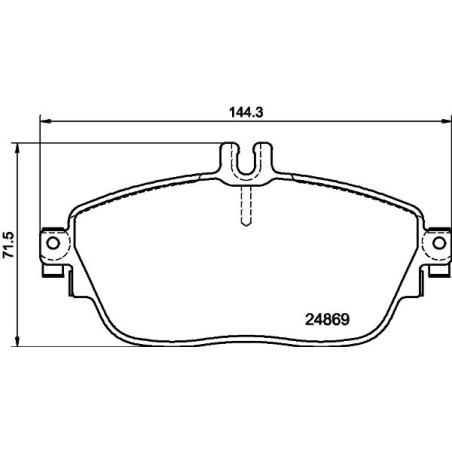 Brake Pad Set, disc brake HELLA PAGID 8DB355019-721