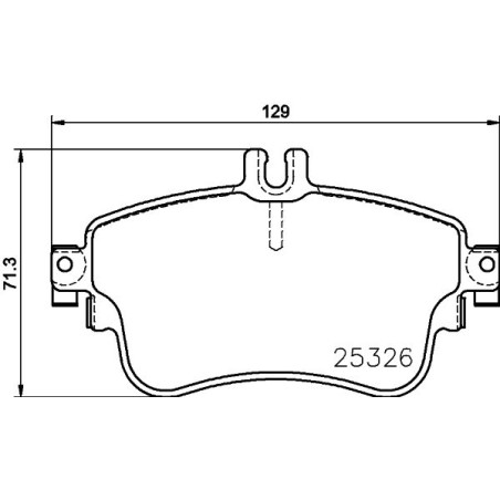 Brake Pad Set, disc brake HELLA PAGID 8DB355019-751