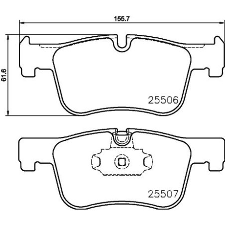 Brake Pad Set, disc brake HELLA PAGID 8DB355019-771