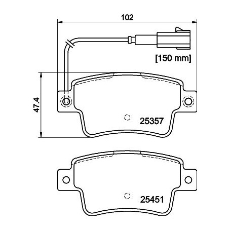 Brake Pad Set, disc brake HELLA PAGID 8DB355019-801