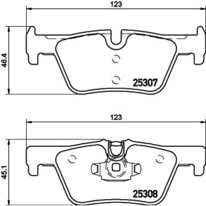 Σετ τακάκια, δισκόφρενα HELLA PAGID 8DB355019-971