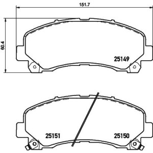Σετ τακάκια, δισκόφρενα HELLA PAGID 8DB355020-171