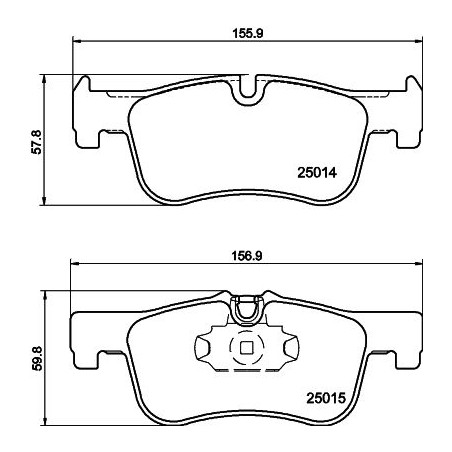 Σετ τακάκια, δισκόφρενα HELLA PAGID 8DB355020-201