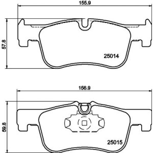 Σετ τακάκια, δισκόφρενα HELLA PAGID 8DB355020-201