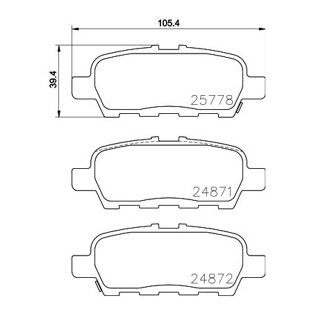 Brake Pad Set, disc brake HELLA PAGID 8DB355020-401