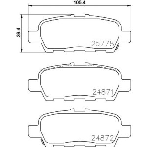 Σετ τακάκια, δισκόφρενα HELLA PAGID 8DB355020-401