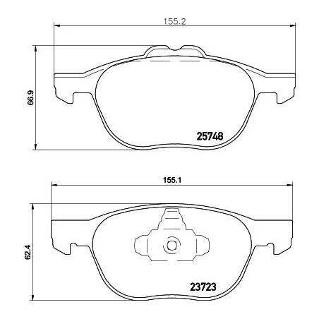 Brake Pad Set, disc brake HELLA PAGID 8DB355020-411