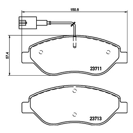 Brake Pad Set, disc brake HELLA PAGID 8DB355020-561