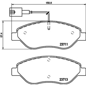 Brake Pad Set, disc brake HELLA PAGID 8DB355020-561
