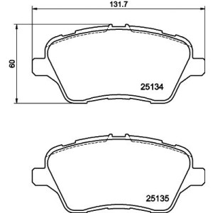 Σετ τακάκια, δισκόφρενα HELLA PAGID 8DB355020-621