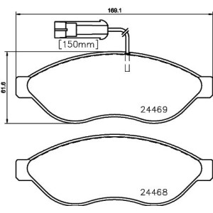 Σετ τακάκια, δισκόφρενα HELLA PAGID 8DB355020-661