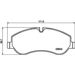 Brake Pad Set, disc brake HELLA PAGID 8DB355020-691