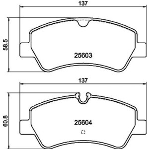 Σετ τακάκια, δισκόφρενα HELLA PAGID 8DB355020-721