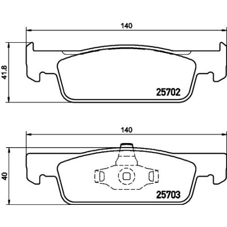 Brake Pad Set, disc brake HELLA PAGID 8DB355020-801