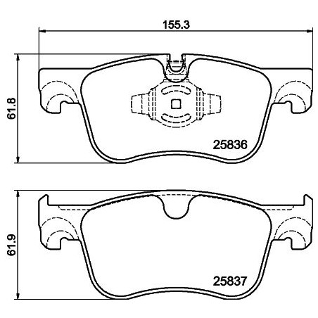 Σετ τακάκια, δισκόφρενα HELLA PAGID 8DB355020-931