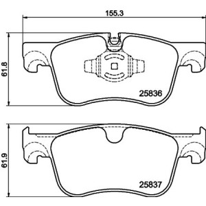 Brake Pad Set, disc brake HELLA PAGID 8DB355020-931