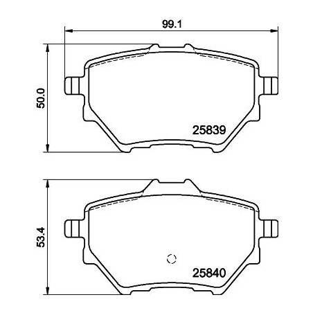 Brake Pad Set, disc brake HELLA PAGID 8DB355020-991