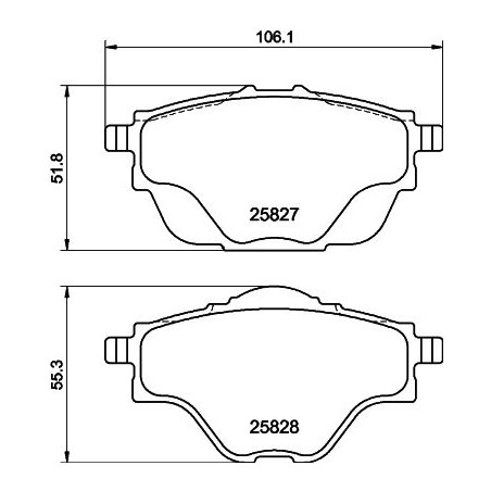 Brake Pad Set, disc brake HELLA PAGID 8DB355021-001