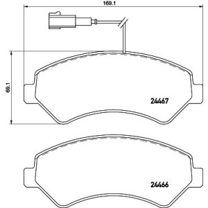 Σετ τακάκια, δισκόφρενα HELLA PAGID 8DB355021-281