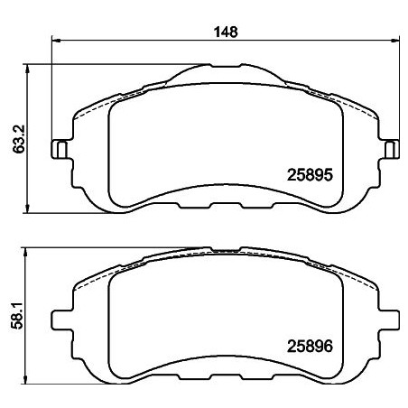 Σετ τακάκια, δισκόφρενα HELLA PAGID 8DB355021-321