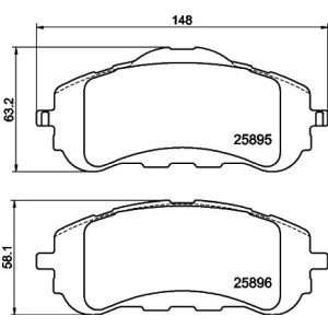 Σετ τακάκια, δισκόφρενα HELLA PAGID 8DB355021-321