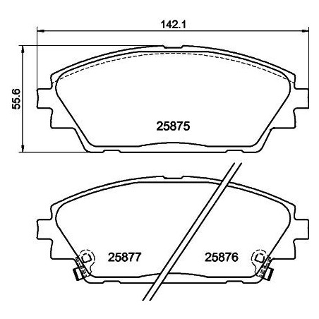 Brake Pad Set, disc brake HELLA PAGID 8DB355021-421