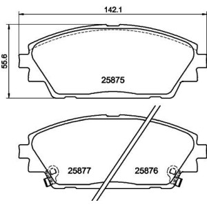 Σετ τακάκια, δισκόφρενα HELLA PAGID 8DB355021-421