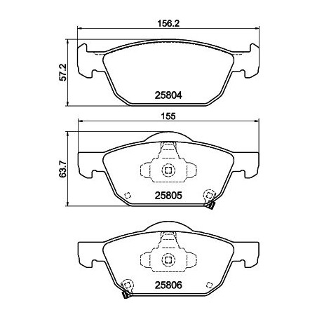 Σετ τακάκια, δισκόφρενα HELLA PAGID 8DB355021-431