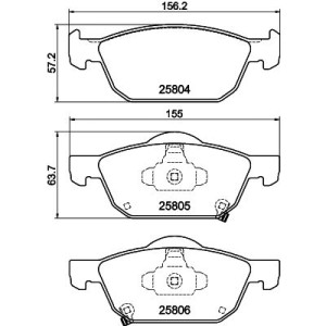 Σετ τακάκια, δισκόφρενα HELLA PAGID 8DB355021-431