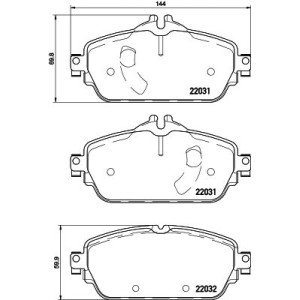 Brake Pad Set, disc brake HELLA PAGID 8DB355021-541