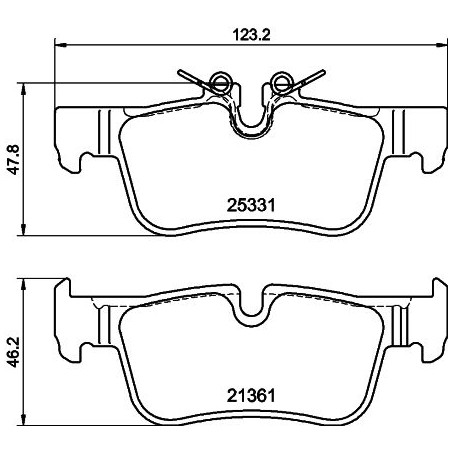 Brake Pad Set, disc brake HELLA PAGID 8DB355021-681