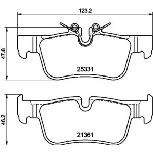 Σετ τακάκια, δισκόφρενα HELLA PAGID 8DB355021-681