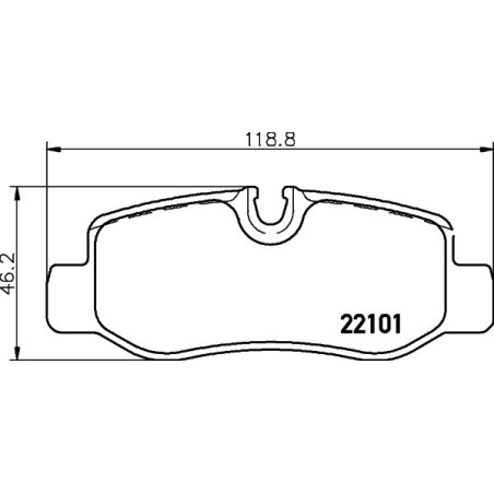 Brake Pad Set, disc brake HELLA PAGID 8DB355021-761