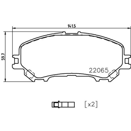 Brake Pad Set, disc brake HELLA PAGID 8DB355021-861