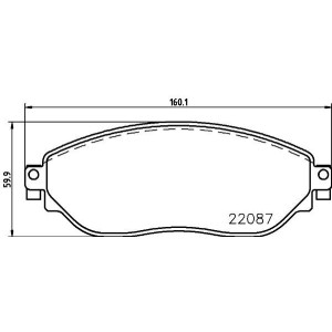 Brake Pad Set, disc brake HELLA PAGID 8DB355021-891