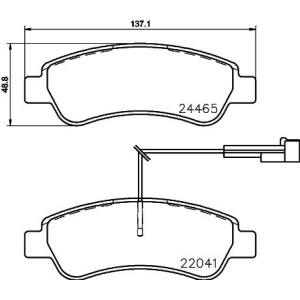 Σετ τακάκια, δισκόφρενα HELLA PAGID 8DB355021-901