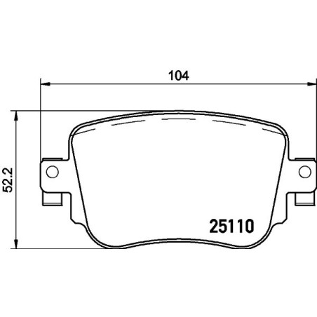 Brake Pad Set, disc brake HELLA PAGID 8DB355021-911