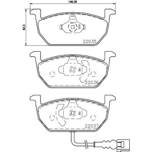 Σετ τακάκια, δισκόφρενα HELLA PAGID 8DB355021-951