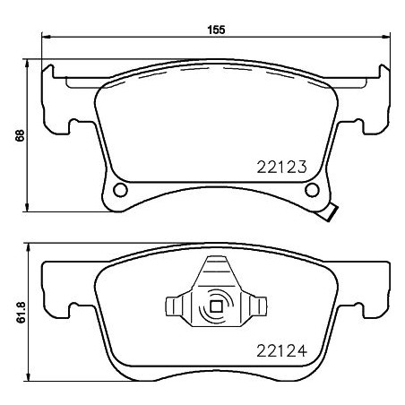 Brake Pad Set, disc brake HELLA PAGID 8DB355023-021