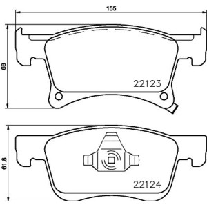 Σετ τακάκια, δισκόφρενα HELLA PAGID 8DB355023-021