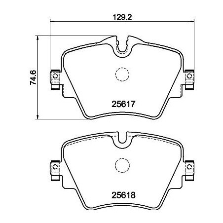 Σετ τακάκια, δισκόφρενα HELLA PAGID 8DB355023-131